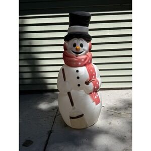 ⛄️46" Vintage Empire Snowman Carrot Nose Blow Mold Lighted Christmas
